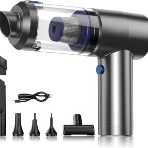 4-in-1 Auto Stofzuiger - Zuigen & Blazen - Kruimeldief - Oplaadbaar - Handstofzuiger - Airduster - Zwart (8721515712999)