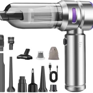 CLVP® Kruimeldief Draadloos - Auto Stofzuiger - Handstofzuiger - Zilver (6150711157822)
