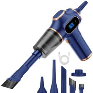 Kruimeldief - Draadloze stofzuiger - Auto stofzuiger - Deep clean - Herbruikbaar HEPA filter - Blauw (8721447041006)