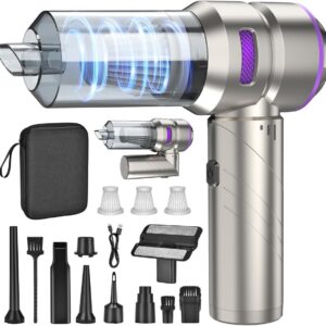 Draagbare Kruimeldief - Mini Stofzuiger - Auto Interieur Reinigen - 18000 Pa Sterke Zuigkracht - 0.5 Liter - Zwart (9101218178763)