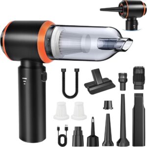 Draagbare Kruimeldief - Mini Stofzuiger Auto - Snel Schoonmaken - 4-in-1 Multifunctioneel - 0.45 kg - Zwart (9101388318938)