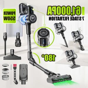 Handstofzuiger - Kruimeldief - Draadloze Stofzuiger - Handkruimelzuiger - Nat & Droog - 7-Lagen Filtersysteem - 180° Draaibare Zuigmond (8721391930920)