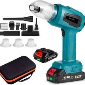 Instava - Accu Auto Stofzuiger incl. 2x Accu (2.0Ah) - Geschikt voor Makita 18v Accu - Handstofzuiger Draadloos - Autostofzuiger - Kruimeldief - Mini Stofzuiger (8721284270225)