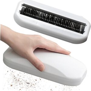 Kruimeldief - Handveger - Snel Opruimen - Dubbele Rolborstel - 2 stuks - Wit (9101258571494)