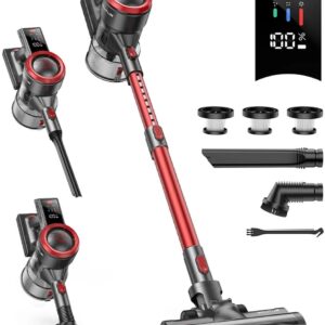 Steelstofzuiger - Vacuum Cleaner - Draadloze Stofzuiger- Kruimeldief Snoerloos - 500W - 50KPa - Handstofzuiger - 1.5L Stofreservoir - Verwijderbare Batterij - Ideaal voor Huisdieren en Thuisgebruik (8721391965373)