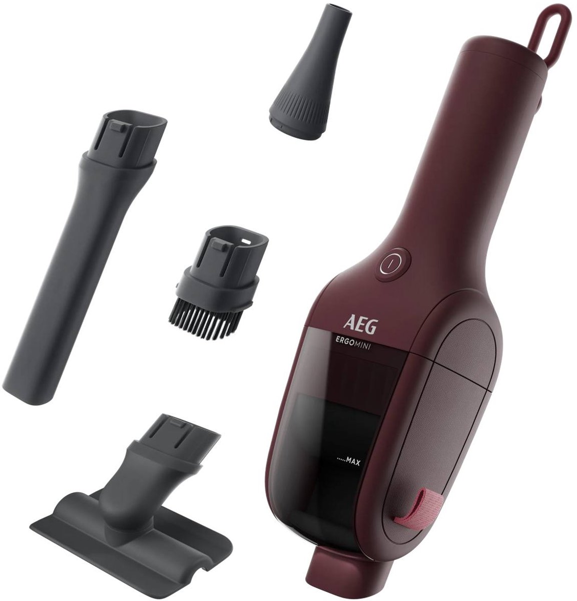 AEG AH1EM10DR ErgoMini Kruimelzuiger - Handstofzuiger met 4 opzetstukken & oplaadkabel - Kruimelzuiger snoerloos - Kruimeldief - Lichtgewicht krachtpatser tot 20 minuten gebruiksduur (7333394169545)