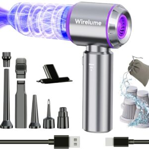 Draadloze Kruimeldief - Handstofzuiger 22000Pa - Oplaadbare Auto Stofzuiger - HEPA Filter - USB-C - Inclusief Opzetstukken - Paars (9503886213133)