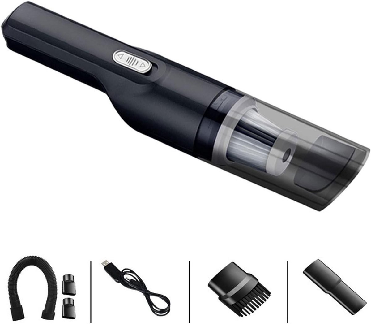 Draadloze Kruimeldief - Handstofzuiger Auto - Snelle Schoonmaak - Hoge Zuigkracht - 6 cm Hoog - Zwart (9101244944868)