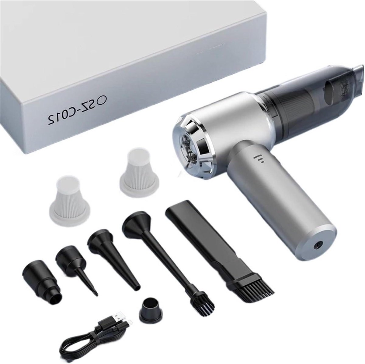 Draagbare Kruimeldief - Handstofzuiger Auto - Snel Opruimen - Krachtige Zuigkracht - 600 g - Zwart (9101224253683)