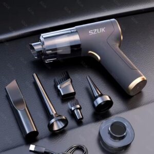 Draagbare Kruimeldief - Handstofzuiger Krachtig - Auto Huis Schoonmaken - 98000PA Zuigkracht - 4000mAh Batterij - Zwart (9101210320450)