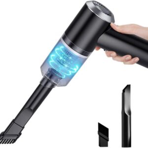 Draagbare Kruimeldief - Mini Stofzuiger - Auto Interieur Reinigen - Geïntegreerd LED Licht - 6000 Pa Zuigkracht - Zwart (9101026075056)