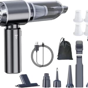 Draagbare Stofzuiger - Mini Kruimeldief - Auto Interieur Reinigen - Borstelloze Motor - 500 Gram Capaciteit - Gun Grey (9101213415832)