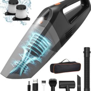 Kruimeldief - Kruimelzuiger - Handstofzuiger - USB Oplaadbaar - Met LED Lamp - 120W - HEPA Filter - Zakloos - Nat en Droog (8721022731032)