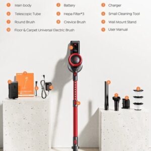 Steelstofzuiger - Vacuum Cleaner - Draadloze Stofzuiger- Kruimeldief Snoerloos - 500W - 50KPa - Handstofzuiger - 1.5L Stofreservoir - Verwijderbare Batterij - Ideaal voor Huisdieren en Thuisgebruik (9113765677927)