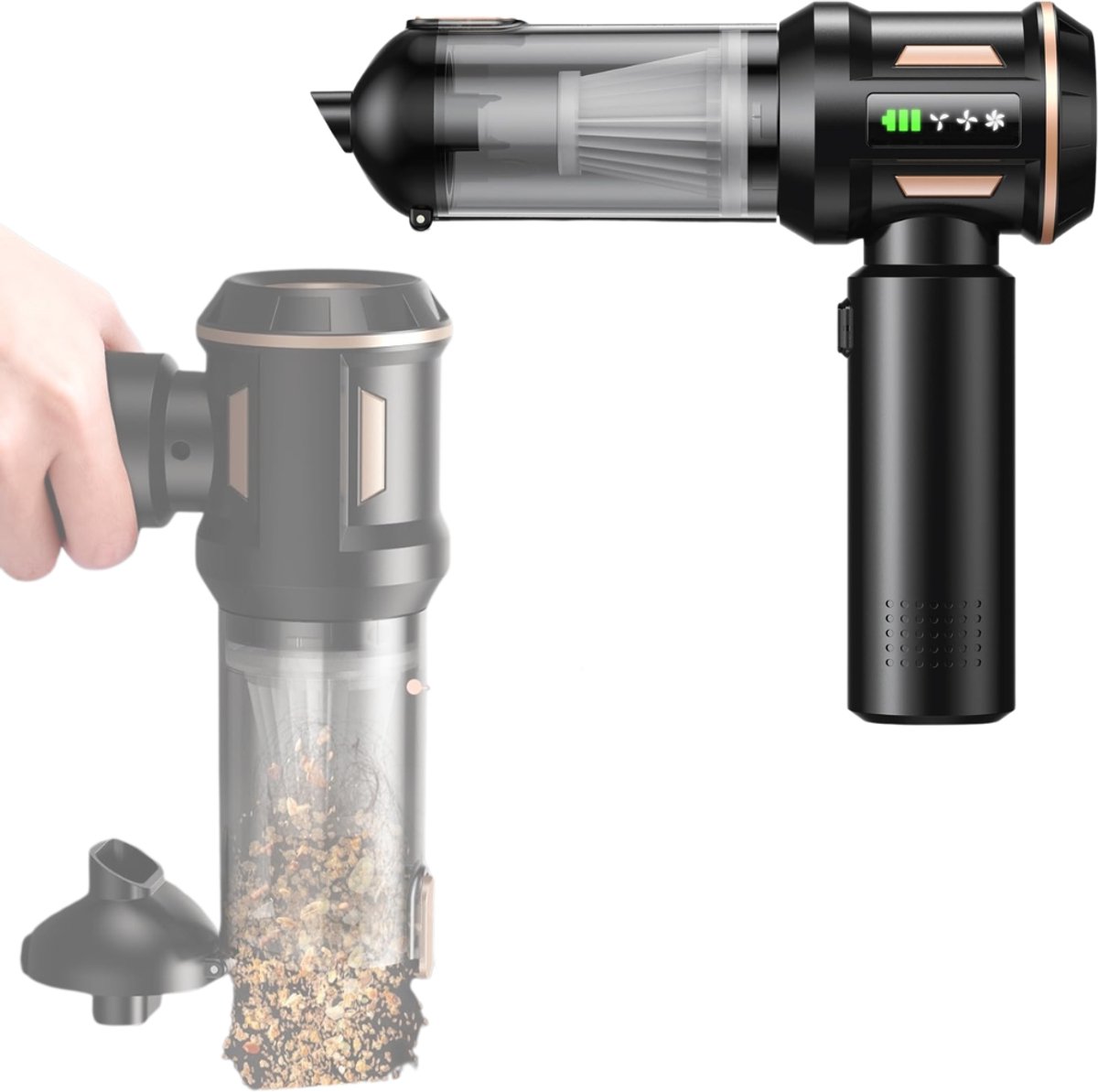 Zavio® Auto Stofzuiger - Kruimeldief - Handstofzuiger (6472100005423)