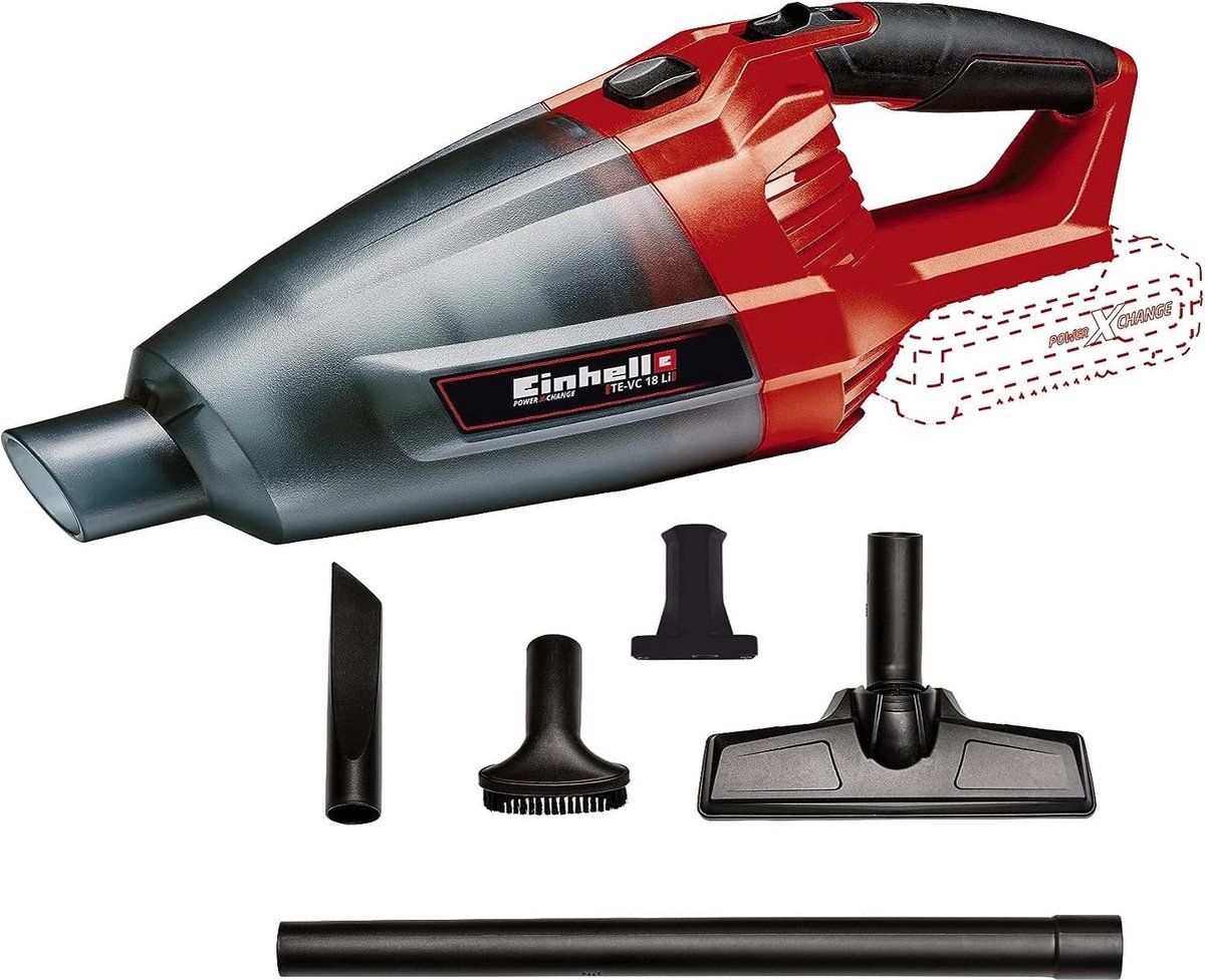 Accu Kruimeldief TE-VC 18 Li-Solo Power X-Change, Li-Ion, 18 V, 540 ml stofafzuiging, incl. 3 sproeiers, verlengstuk, muurbeugel, zonder accu en oplader, Zwart (6152512596596)