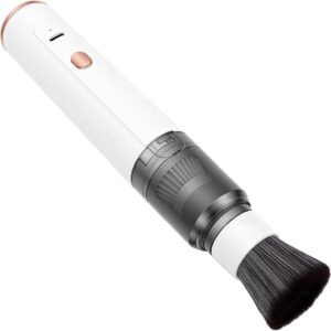 Draadloze Handstofzuiger - Draagbare Kruimeldief - Auto en Huis Reinigen - Dubbele Functie Blazer - 21.5 cm - Wit (9101445512484)
