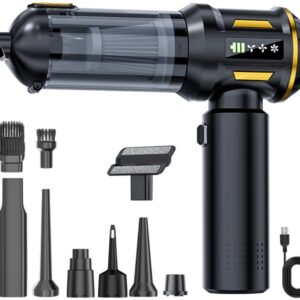 Kruimeldief - Handstofzuiger - Kruimeldief snoerloos - 4-in-1 draadloze stofzuiger - 17000 Pa zuigkracht - Borstelloze motor - Mini-stofzuiger - 3 zuigniveaus - Auto - Huis - Dierenhaar (4070751177517)