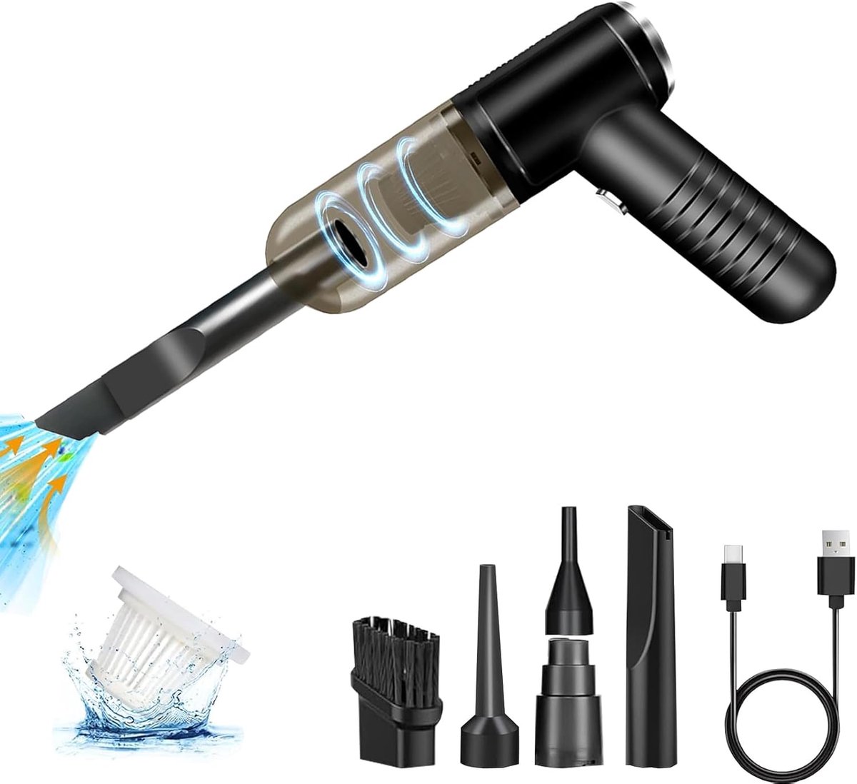 Lexium Kruimeldief snoerloos - Kruimeldief met steel - Nat&Droog - Handstofzuiger - Extreme zuigkracht - Kruimeldief snoerloos - Kruimelzuiger - Jouw ultieme schoonmaakpartner - Kruimelzuiger - Autostofzuiger - Handstofzuiger - Draadloos (8721257205469)