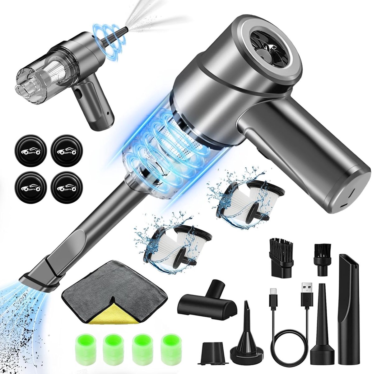 Lexium Kruimeldief snoerloos - Kruimeldief met steel - Nat&Droog - Handstofzuiger - Extreme zuigkracht - Kruimeldief snoerloos - Kruimelzuiger - Jouw ultieme schoonmaakpartner - Kruimelzuiger - Autostofzuiger - Handstofzuiger - Draadloos (8721257236890)