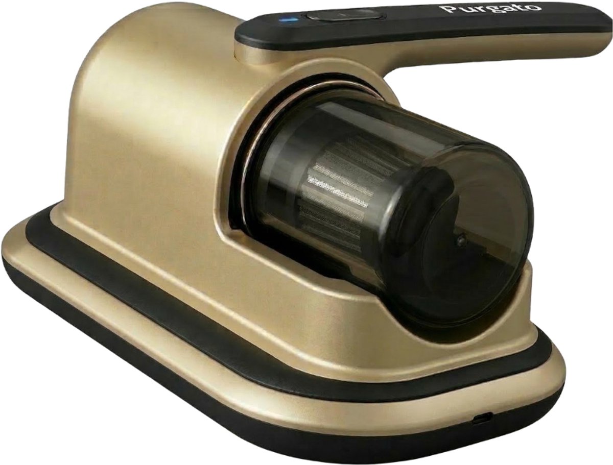Purgato Huisstofmijt Stofzuiger - UV Lamp - USB Oplader - Kruimeldief - Bacteriën - Matras - Goud (8718923998701)