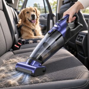 Rosnek Kruimeldief Snoerloos - Handstofzuiger voor Dierenharen 20000 Pa - Gemotoriseerde Pet Hair Borstel - 720 ml Stofreservoir - HEPA Filter - 2 Zuigstanden - Autostofzuiger voor Bank, Trap en Auto (9337103625801)