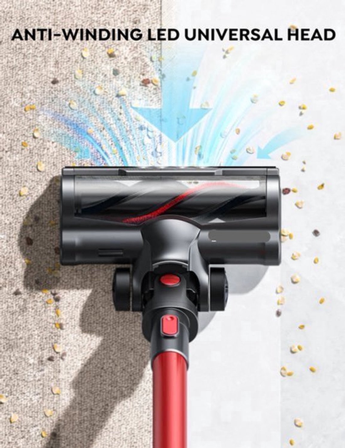 Steelstofzuiger - Vacuum Cleaner - Draadloze Stofzuiger- Kruimeldief Snoerloos - 500W - 50KPa - Handstofzuiger - 1.5L Stofreservoir - Verwijderbare Batterij - Ideaal voor Huisdieren en Thuisgebruik (9113775237425)