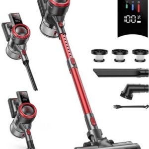 Steelstofzuiger - Vacuum Cleaner - Draadloze Stofzuiger- Kruimeldief Snoerloos - 500W - 50KPa - Handstofzuiger - 1.5L Stofreservoir - Verwijderbare Batterij - Ideaal voor Huisdieren en Thuisgebruik (9113778358035)